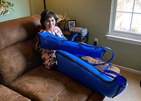 Lymphedema pneumatic compression pump used for compression therapy